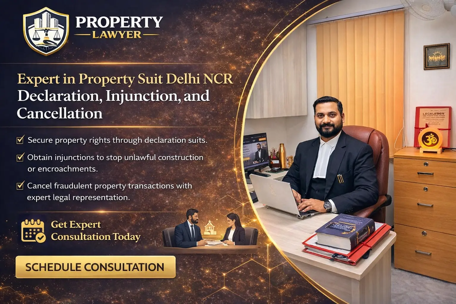 Delhi NCR Property Suit: Declaration, Injunction, and Cancellation