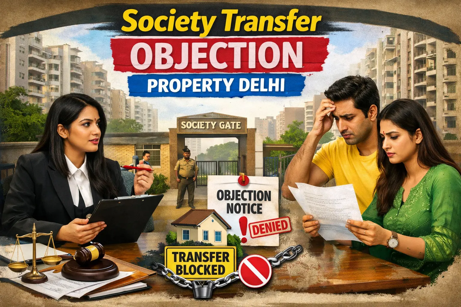 Delhi Society Transfer Objection Property