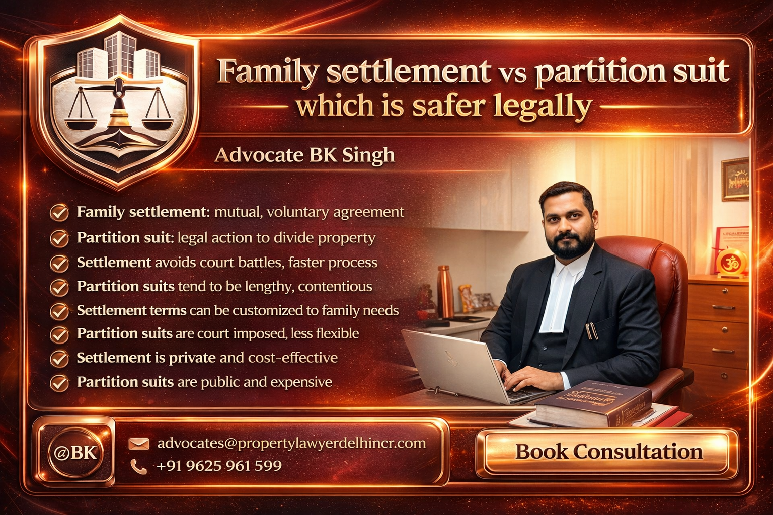 Family settlement vs. partition suit: which is safer in the eyes of the law?
