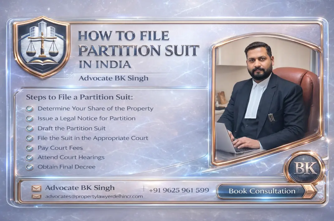 How to file partition suit in India