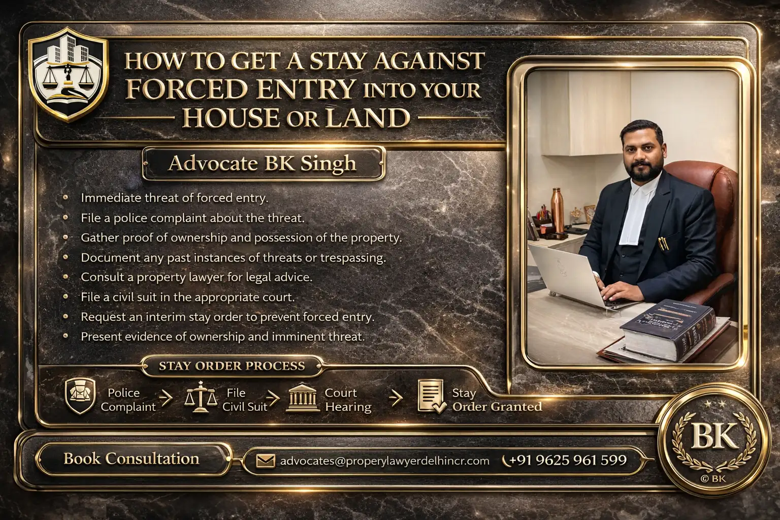 How to Get a Stay Against Forced Entry Into Your House or Land | Best Property Dispute Lawyer Guide