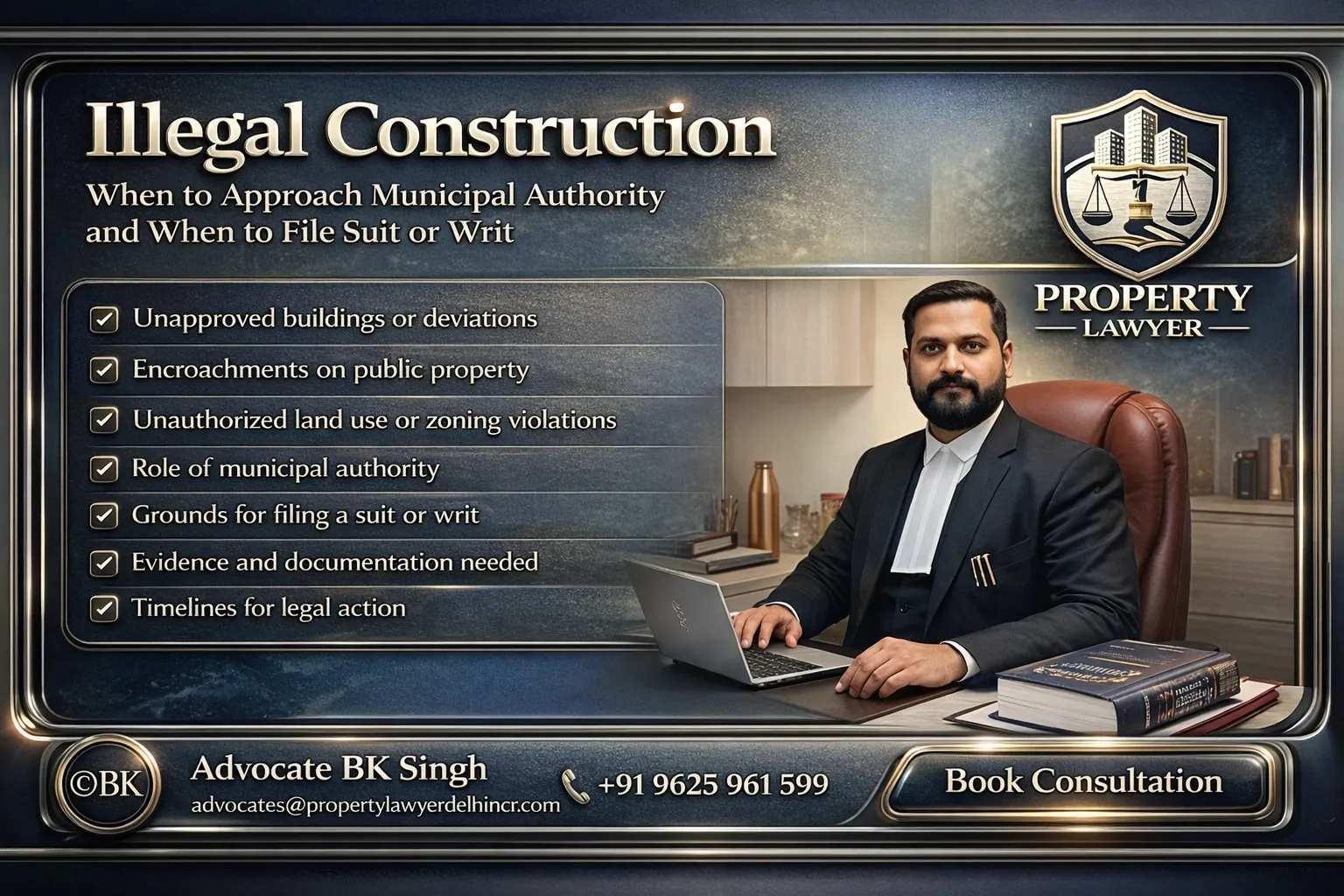 Illegal construction when to approach municipal authority and when to file suit or writ