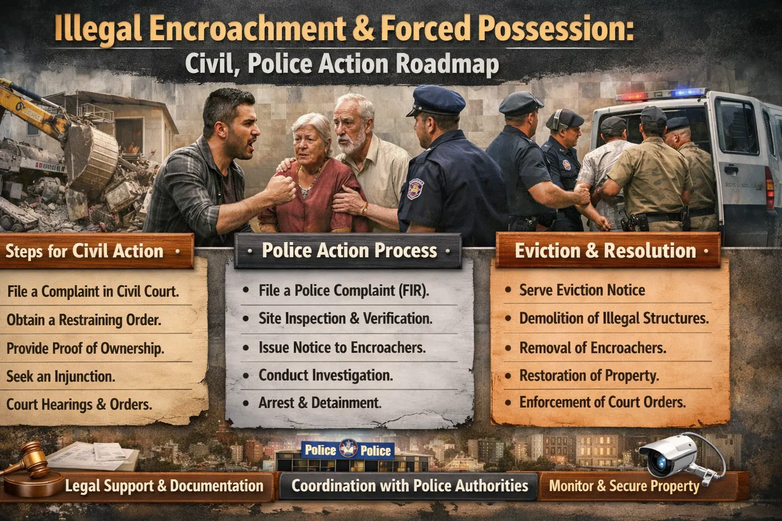 Illegal Encroachment and Forced Possession: A Plan for Civil and Police Action