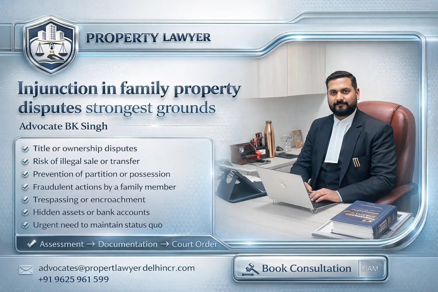 Injunction in family property disputes strongest grounds