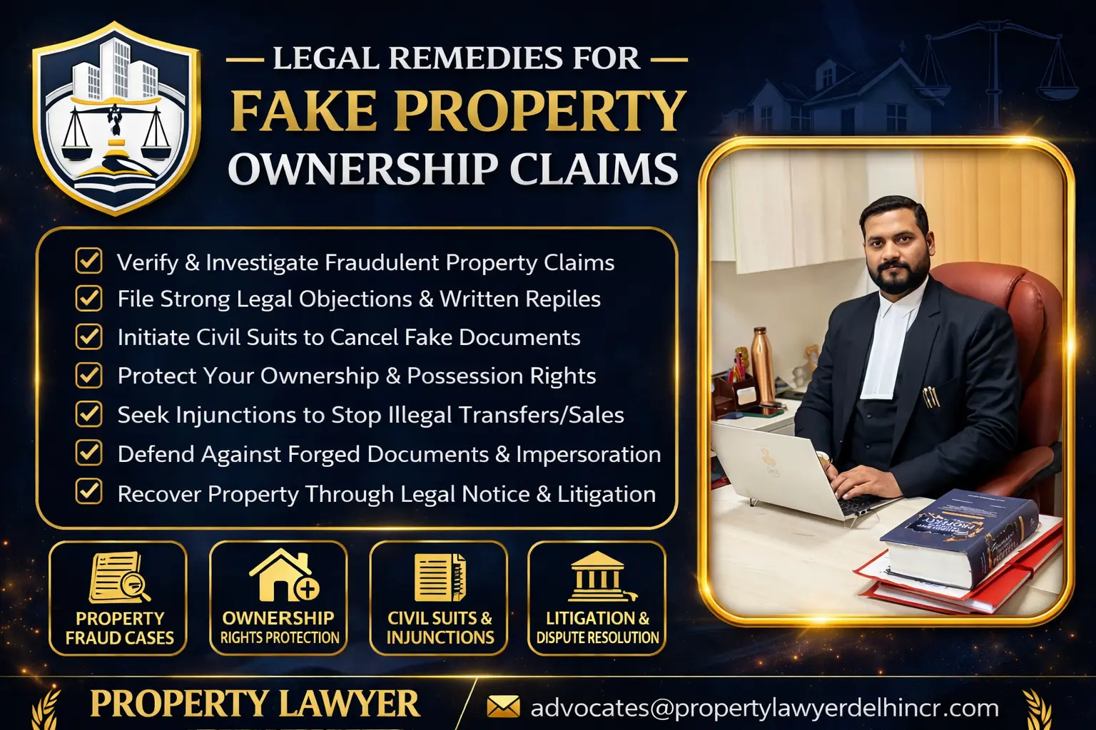Legal Remedies for Fake Property Ownership Claims in India | Property Lawyer Delhi
