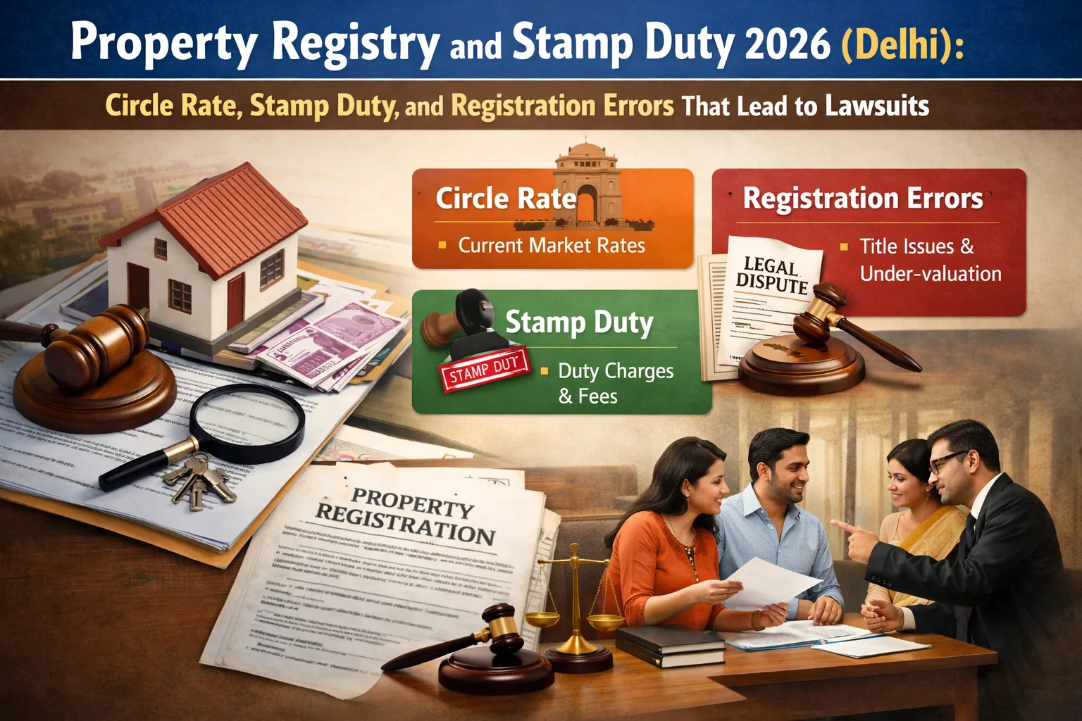 Property Registry and Stamp Duty 2026 (Delhi): Circle Rate, Stamp Duty, and Registration Errors That Lead to Lawsuits